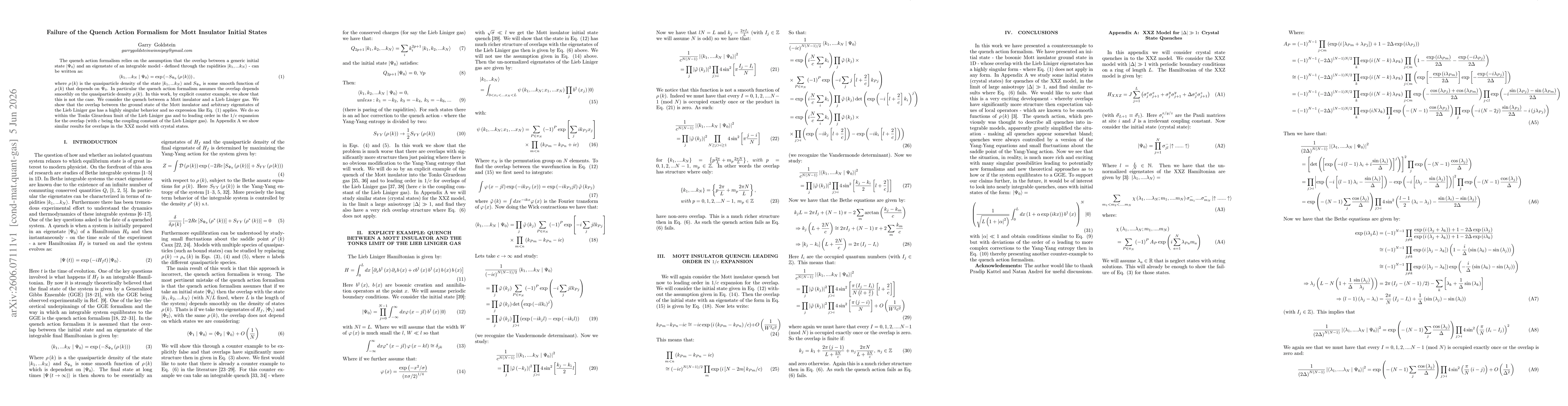 Thumbnail for Failure of the Quench Action Formalism for Mott Insulator Initial States
