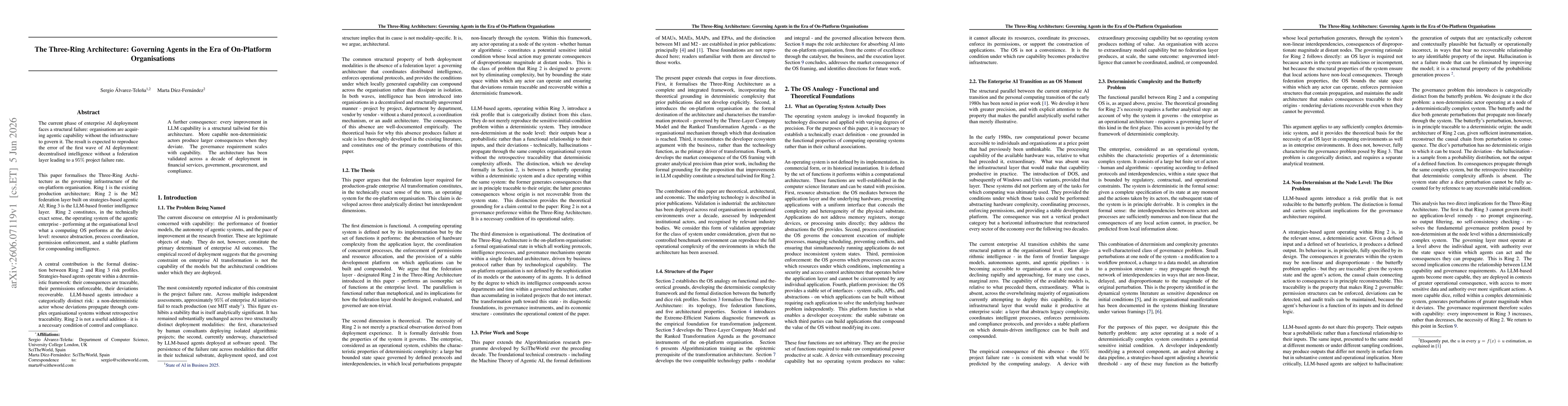 Thumbnail for The Three-Ring Architecture: Governing Agents in the Era of On-Platform Organisations