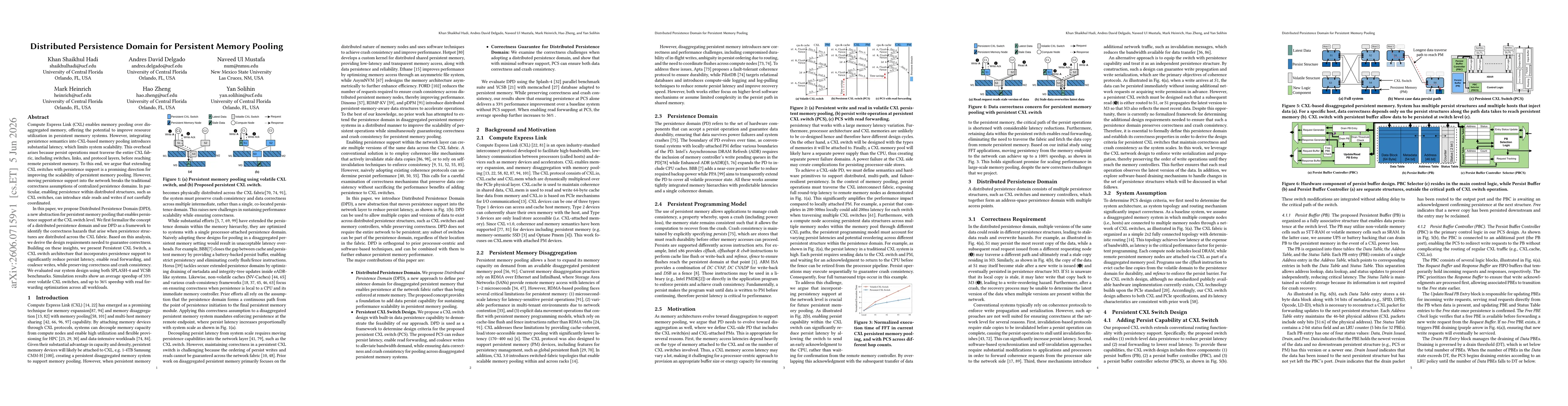 Thumbnail for Distributed Persistence Domain for Persistent Memory Pooling