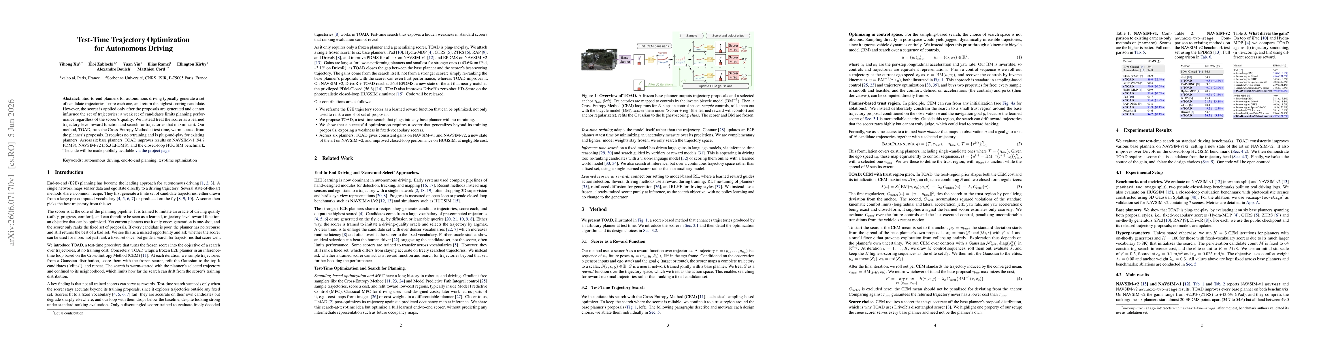 Thumbnail for Test-Time Trajectory Optimization for Autonomous Driving