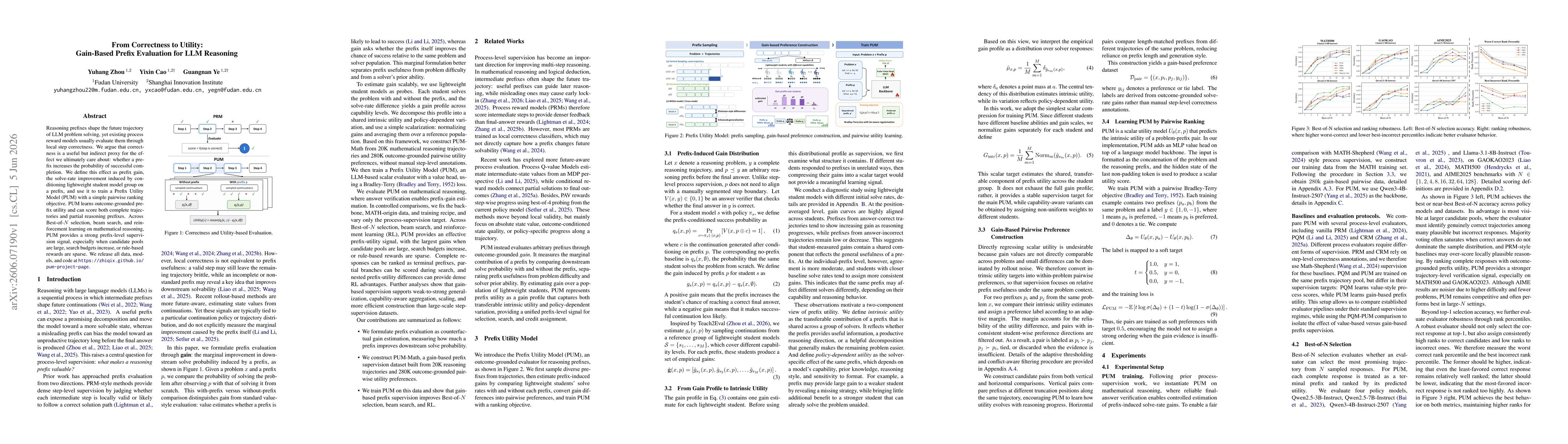 Thumbnail for From Correctness to Utility: Gain-Based Prefix Evaluation for LLM Reasoning