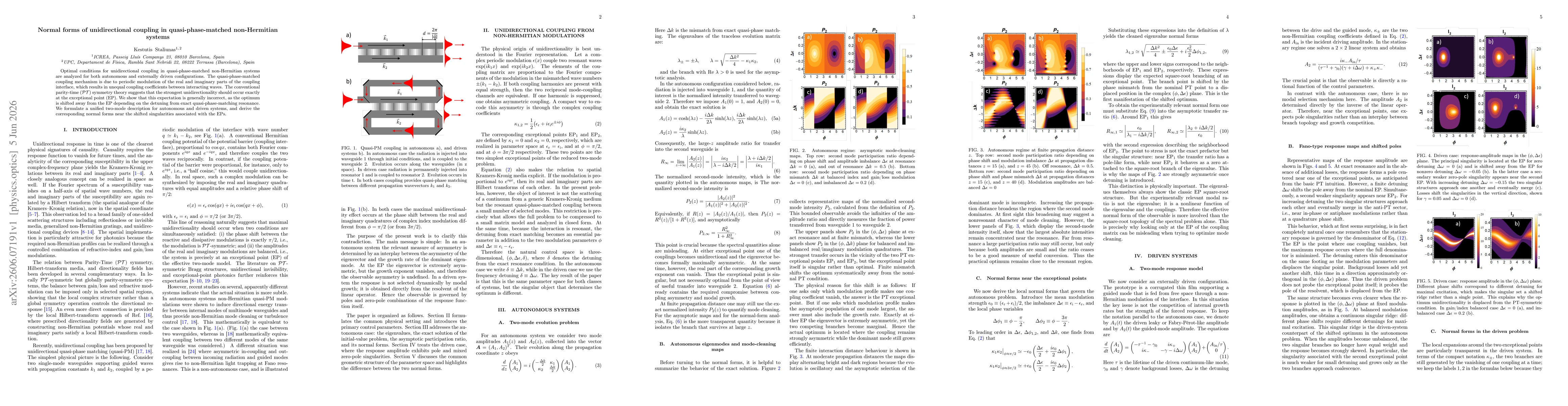 Thumbnail for Normal forms of unidirectional coupling in quasi-phase-matched non-Hermitian systems