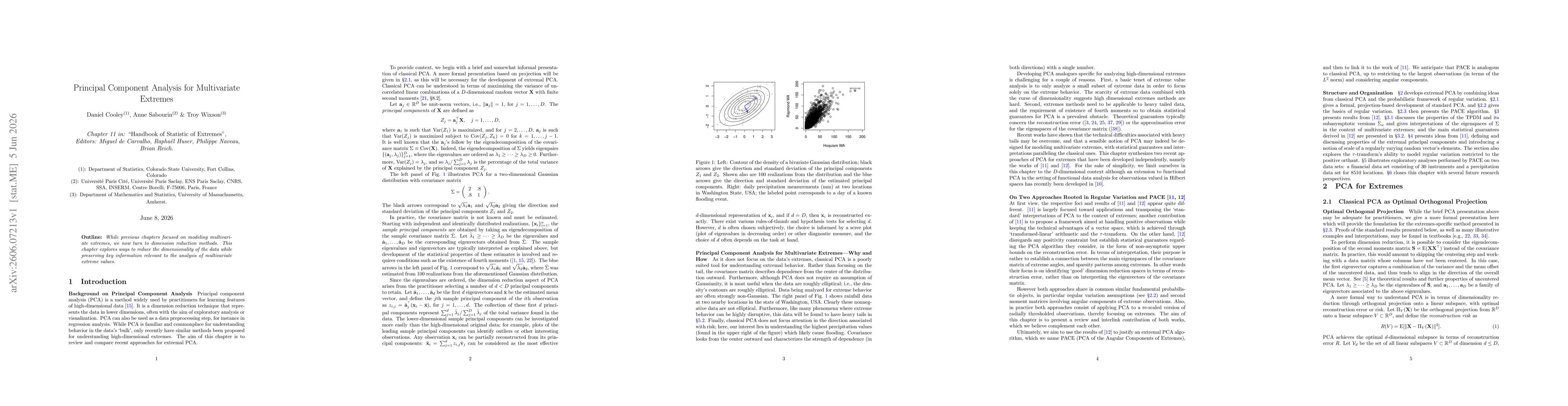 Thumbnail for Principal Component Analysis for Multivariate Extremes