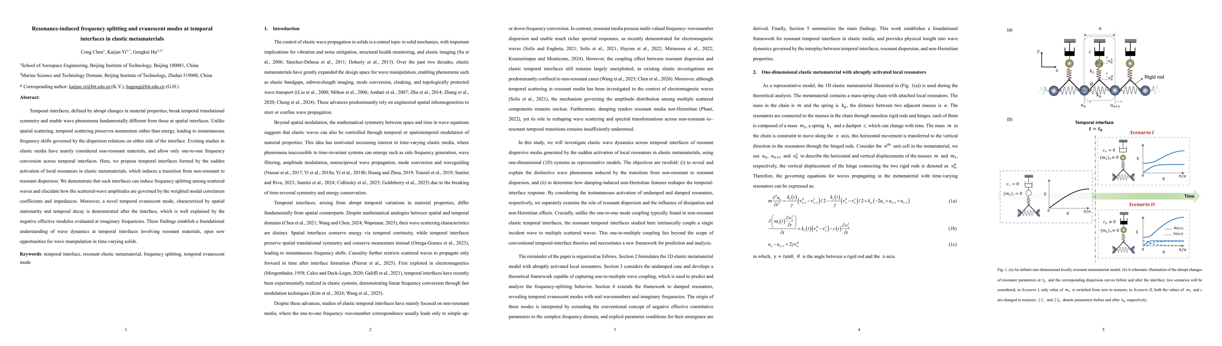 Thumbnail for Resonance-induced frequency splitting and evanescent modes at temporal interfaces in elastic metamaterials