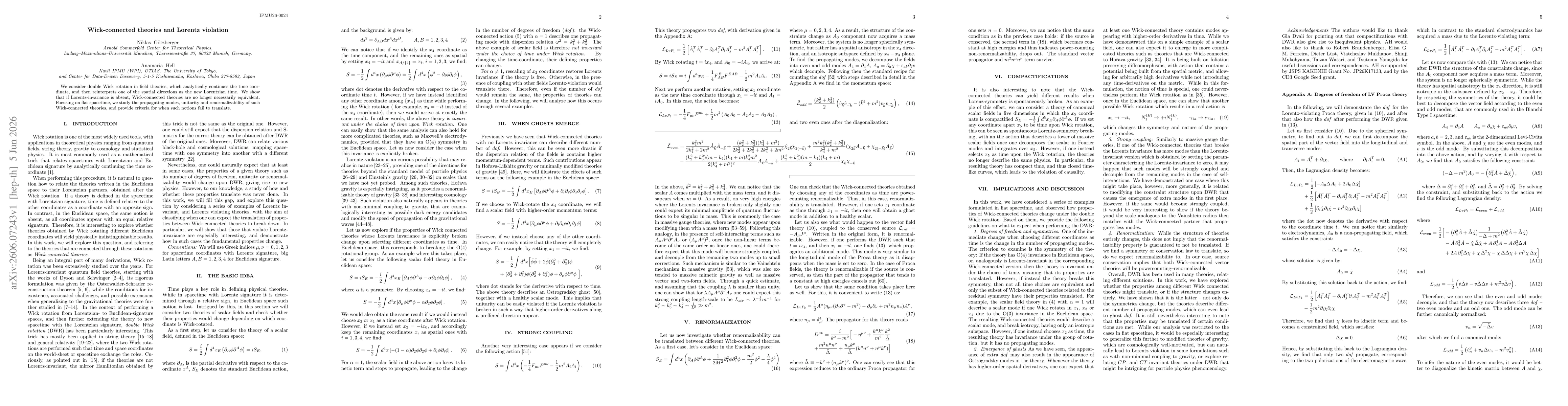 Thumbnail for Wick-connected theories and Lorentz violation