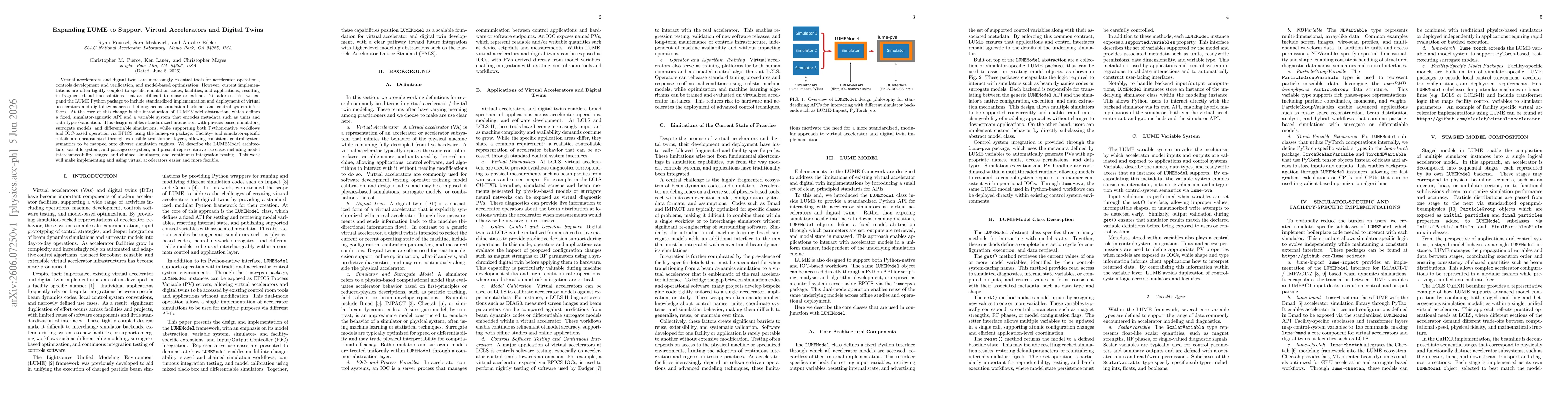 Thumbnail for Expanding LUME to Support Virtual Accelerators and Digital Twins