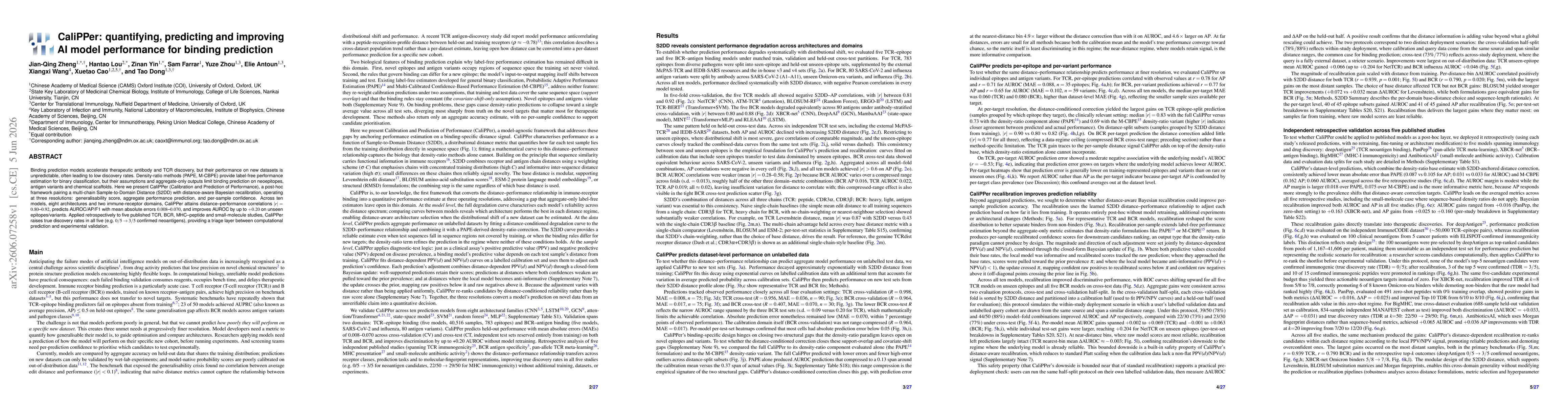 Thumbnail for CaliPPer: quantifying, predicting and improving AI model performance for binding prediction