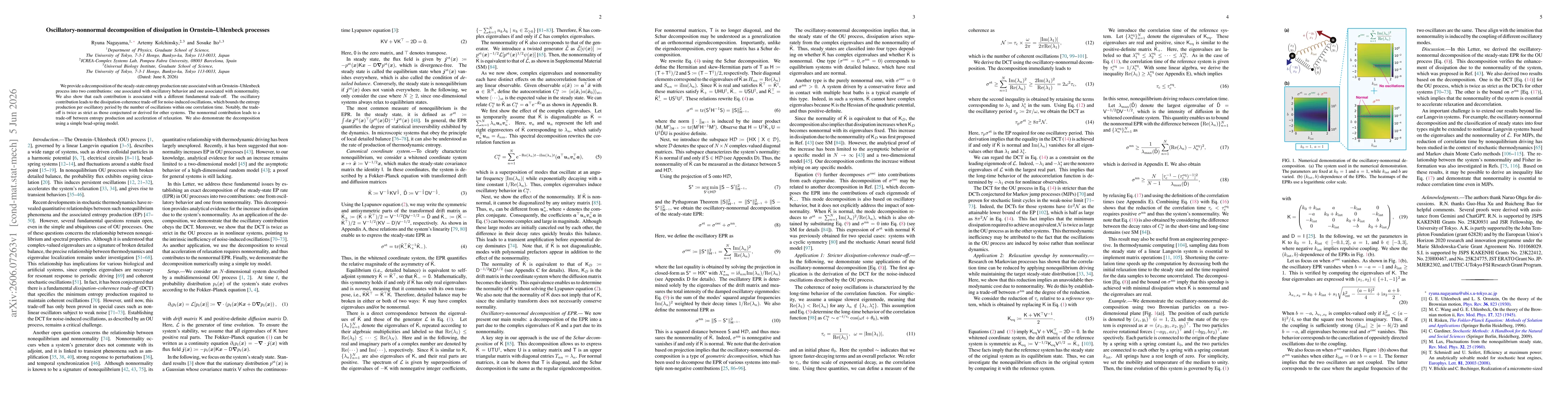 Thumbnail for Oscillatory-nonnormal decomposition of dissipation in Ornstein-Uhlenbeck processes