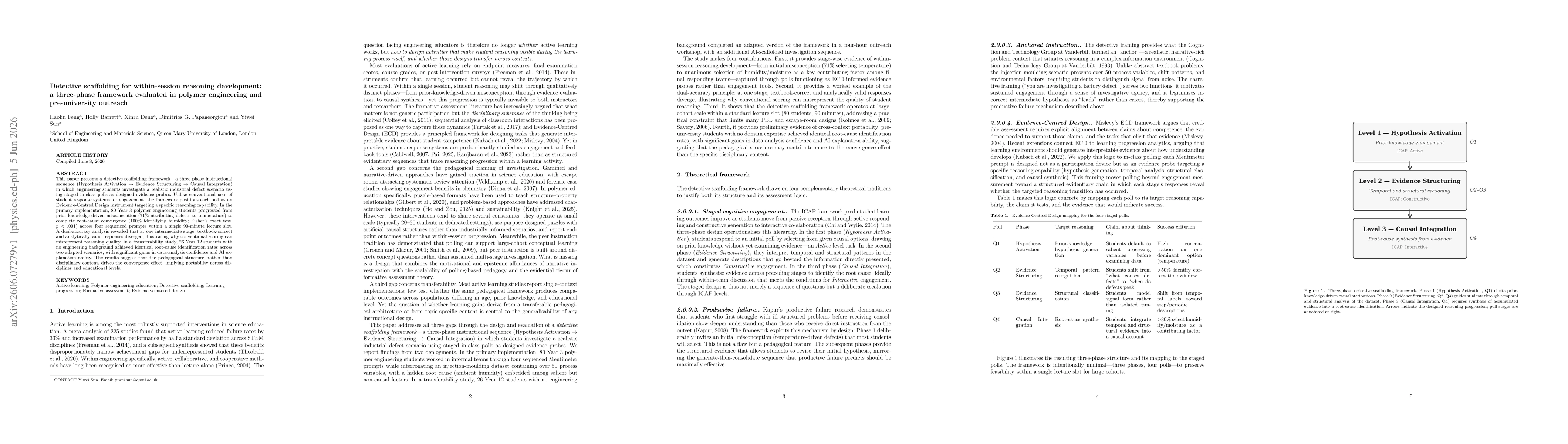 Thumbnail for Detective scaffolding for within-session reasoning development: a three-phase framework evaluated in polymer engineering and pre-university outreach