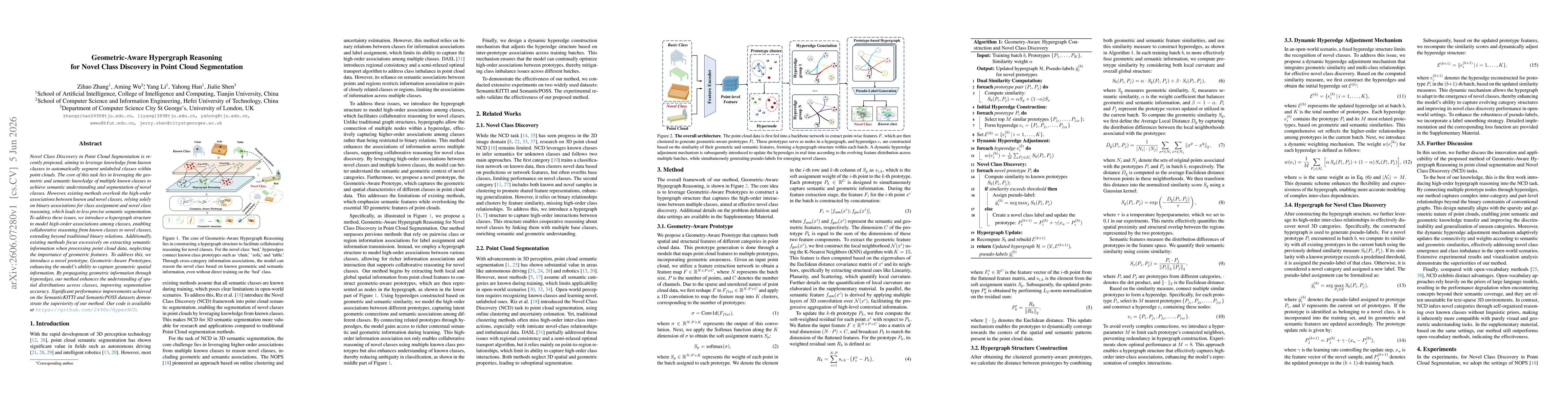 Thumbnail for Geometric-Aware Hypergraph Reasoning for Novel Class Discovery in Point Cloud Segmentation