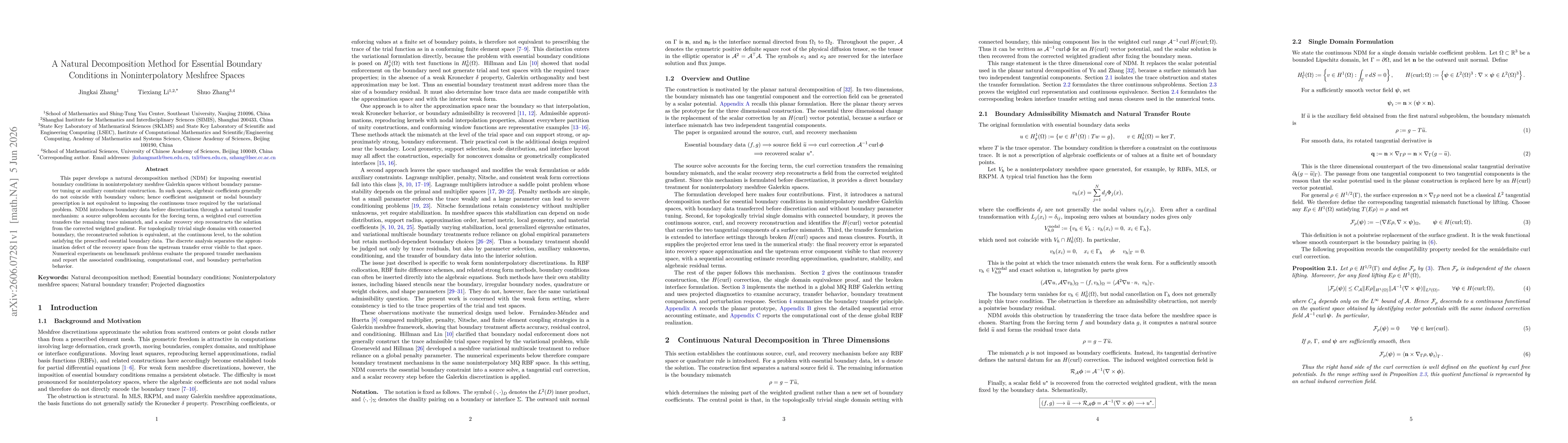 Thumbnail for A Natural Decomposition Method for Essential Boundary Conditions in Noninterpolatory Meshfree Spaces