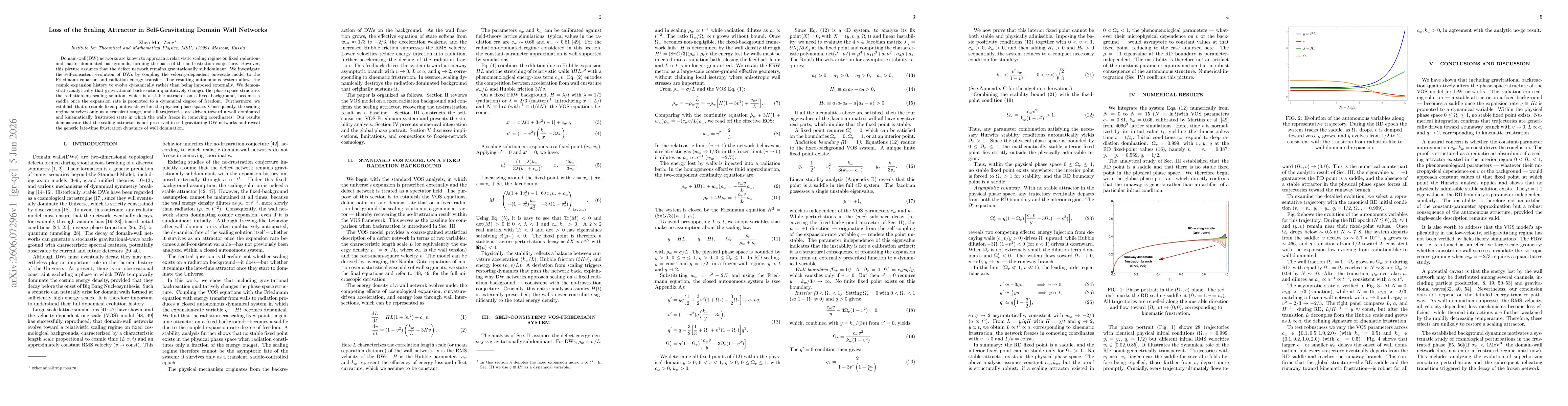Thumbnail for Loss of the Scaling Attractor in Self-Gravitating Domain Wall Networks