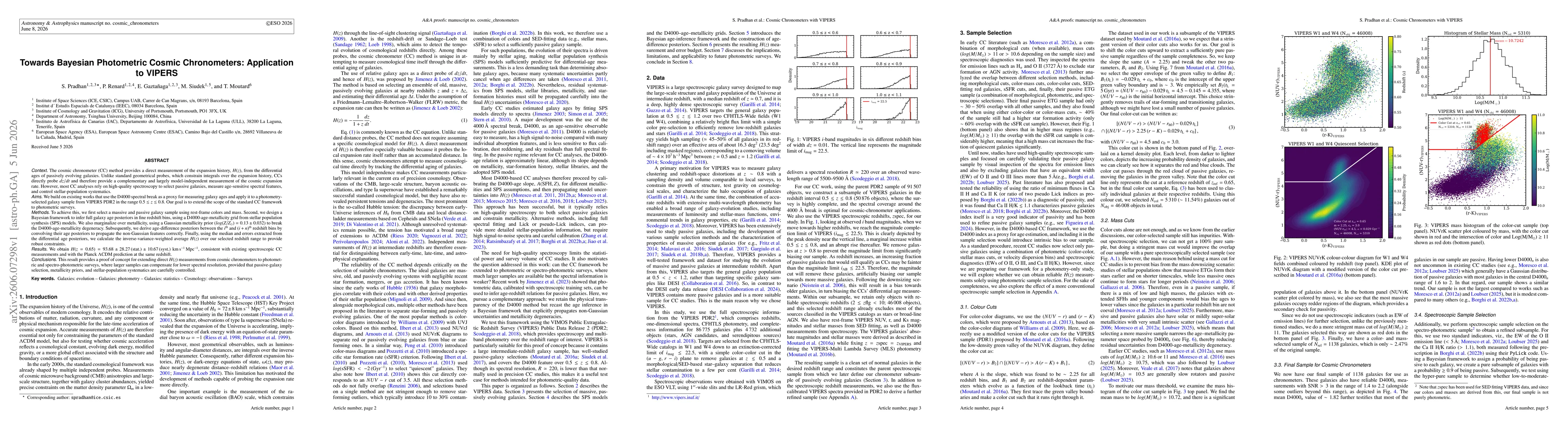 Thumbnail for Towards Bayesian Photometric Cosmic Chronometers: Application to VIPERS