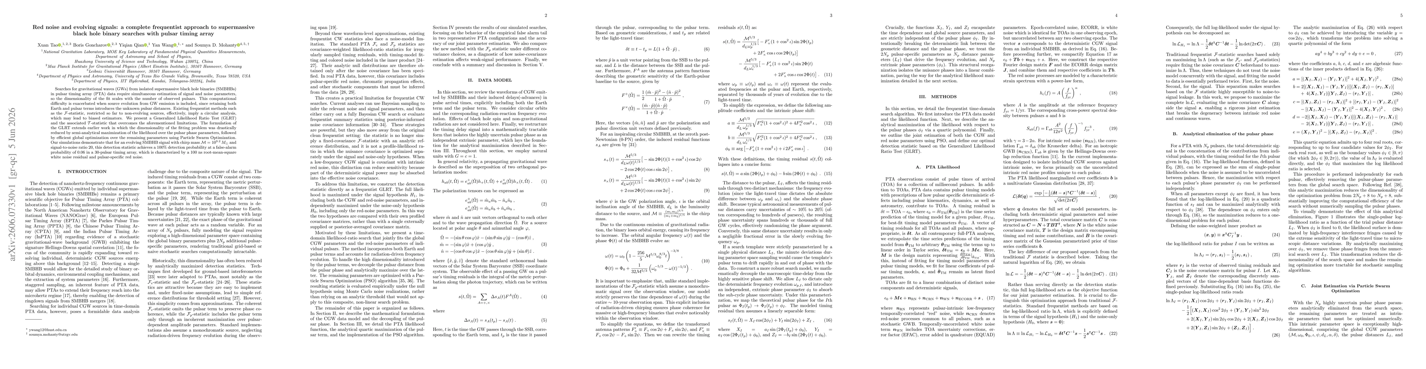 Thumbnail for Red noise and evolving signals: a complete frequentist approach to supermassive black hole binary searches with pulsar timing array