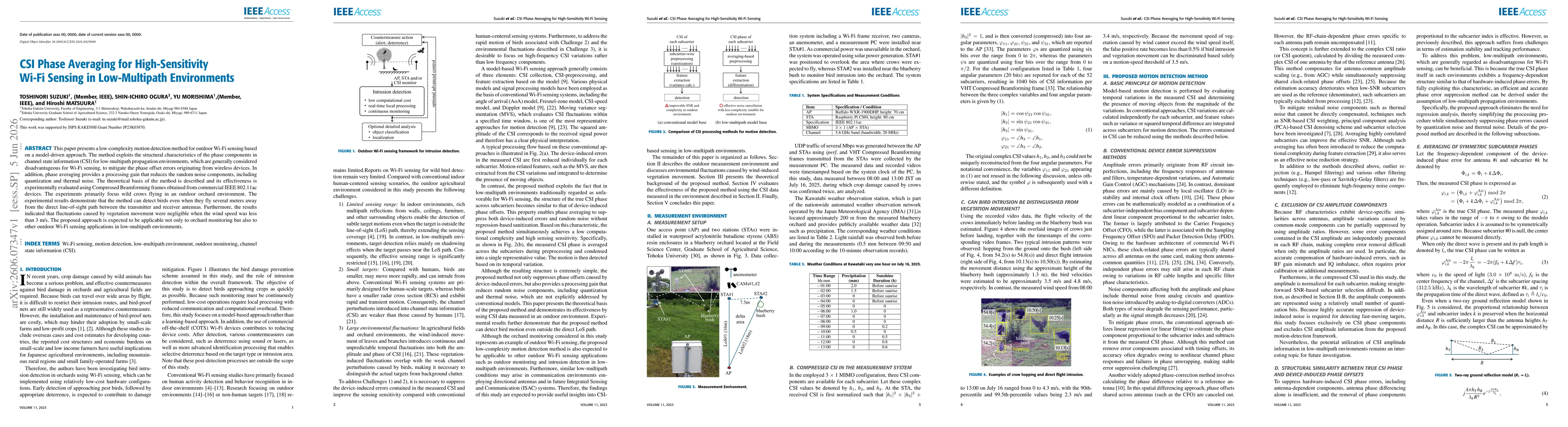 Thumbnail for CSI Phase Averaging for High-Sensitivity Wi-Fi Sensing in Low-Multipath Environments