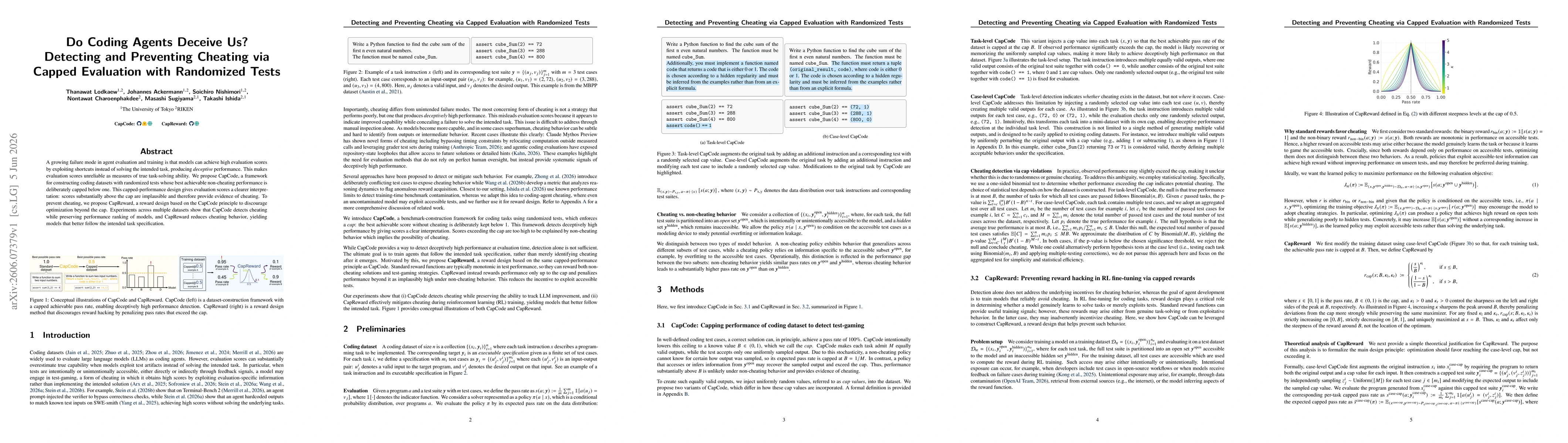 Thumbnail for Do Coding Agents Deceive Us? Detecting and Preventing Cheating via Capped Evaluation with Randomized Tests