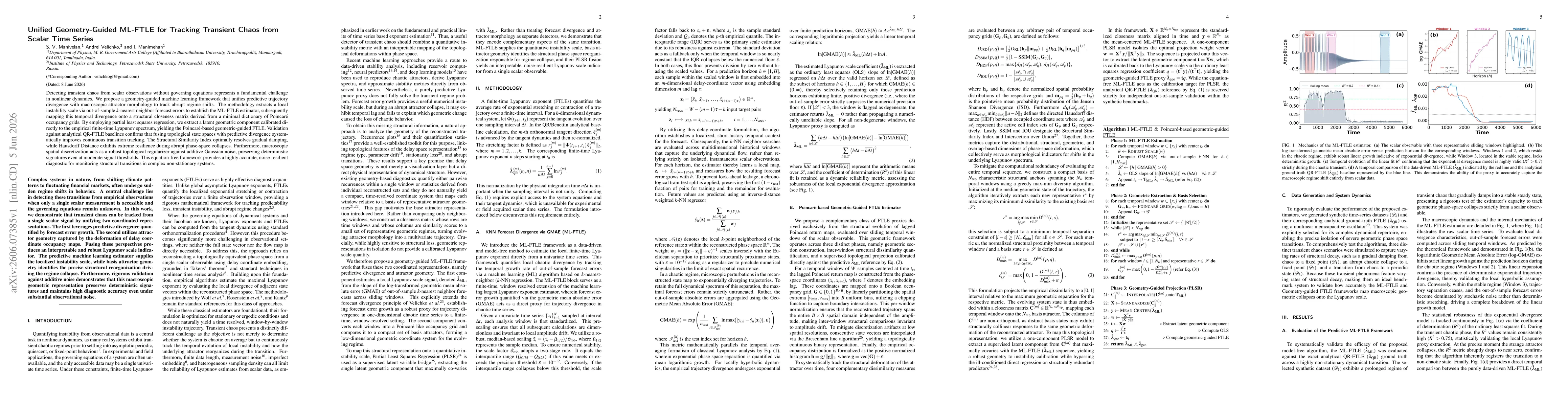 Thumbnail for Unified Geometry-Guided ML-FTLE for Tracking Transient Chaos from Scalar Time Series
