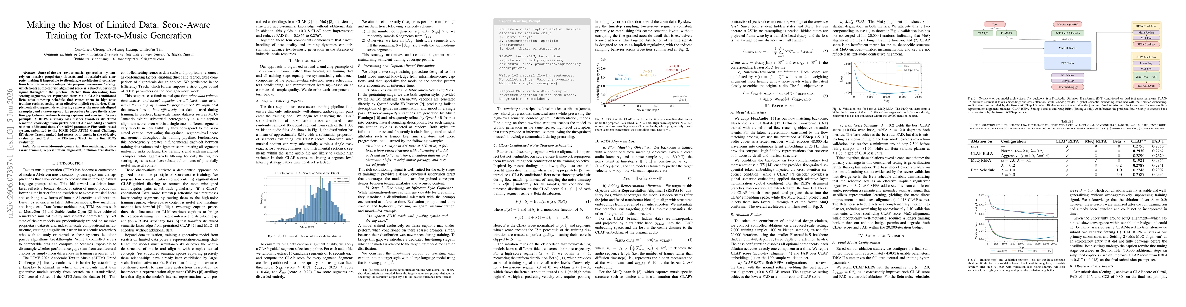 Thumbnail for Making the Most of Limited Data: Score-Aware Training for Text-to-Music Generation