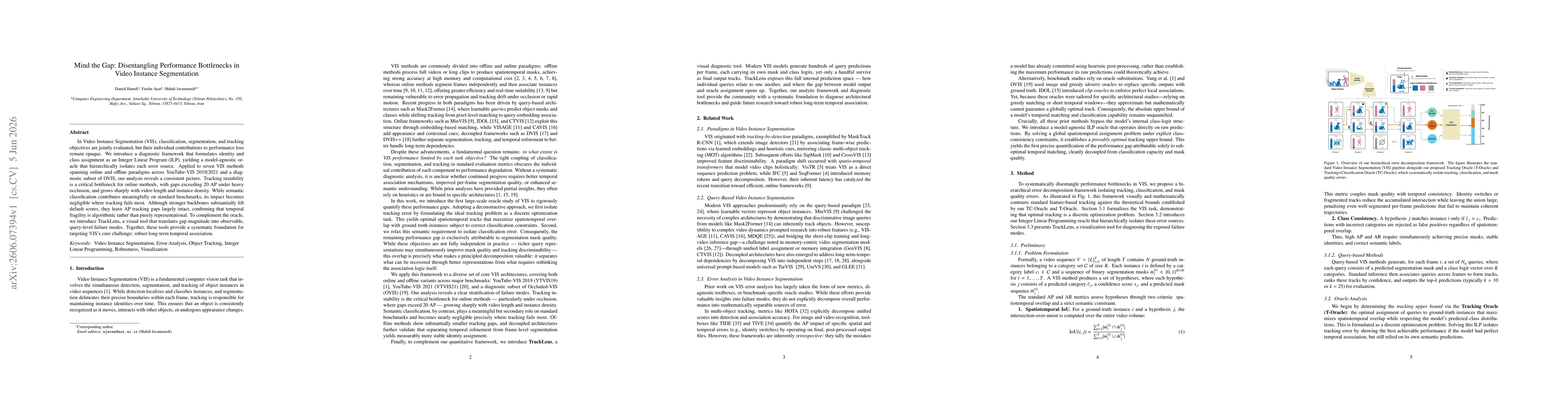 Thumbnail for Mind the Gap: Disentangling Performance Bottlenecks in Video Instance Segmentation