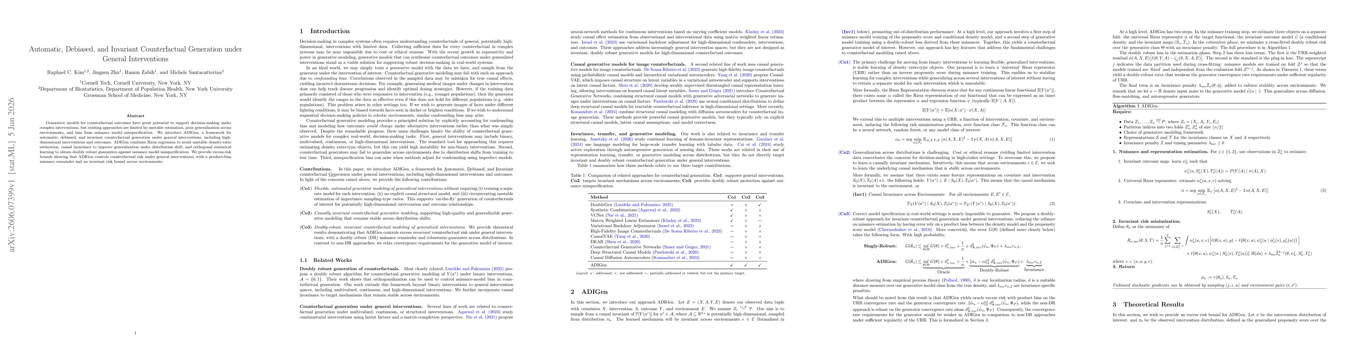 Thumbnail for Automatic, Debiased, and Invariant Counterfactual Generation under General Interventions