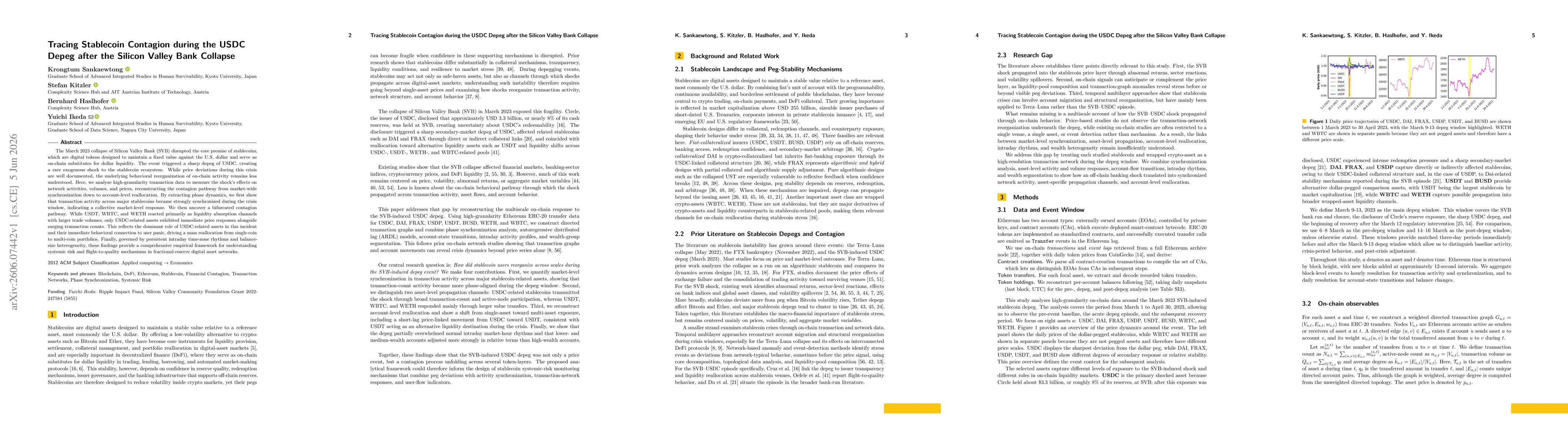 Thumbnail for Tracing Stablecoin Contagion during the USDC Depeg after the Silicon Valley Bank Collapse