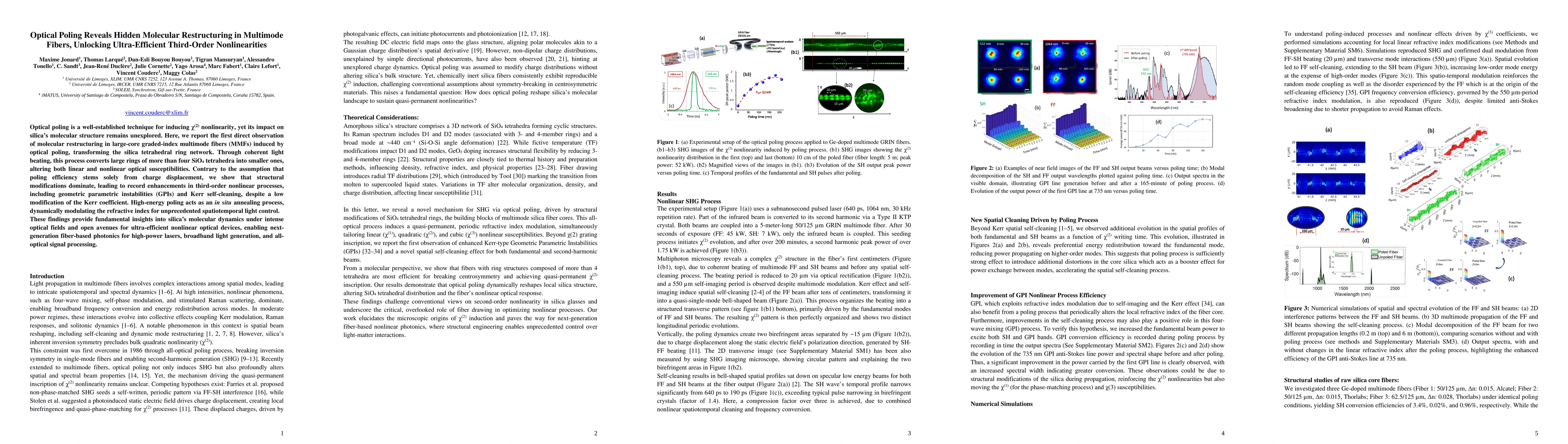 Thumbnail for Optical Poling Reveals Hidden Molecular Restructuring in Multimode Fibers, Unlocking Ultra-Efficient Third-Order Nonlinearities