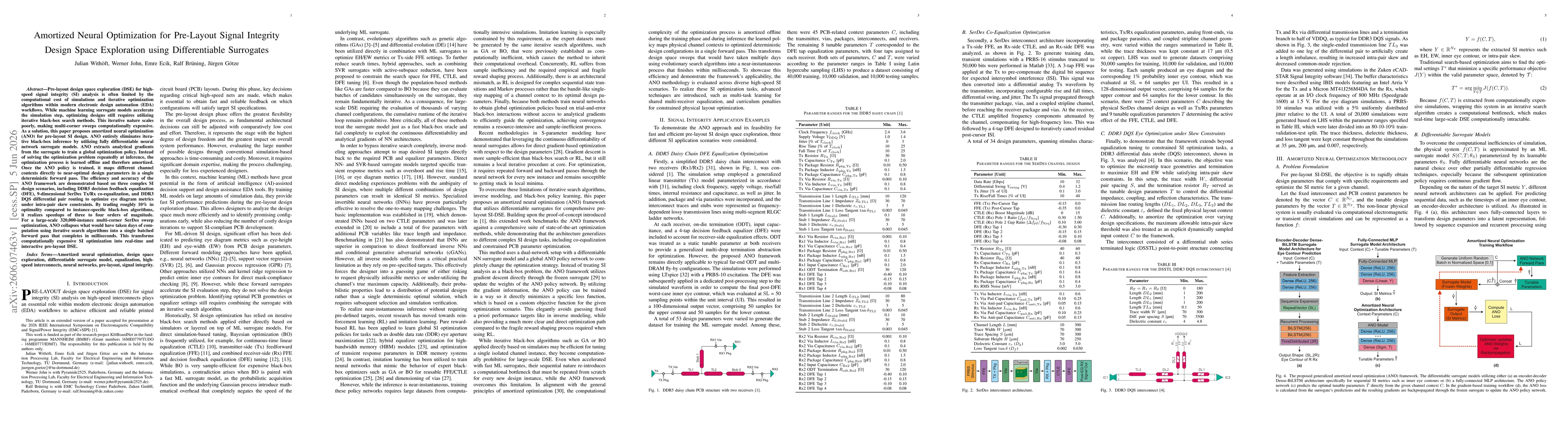 Thumbnail for Amortized Neural Optimization for Pre-Layout Signal Integrity Design Space Exploration using Differentiable Surrogates