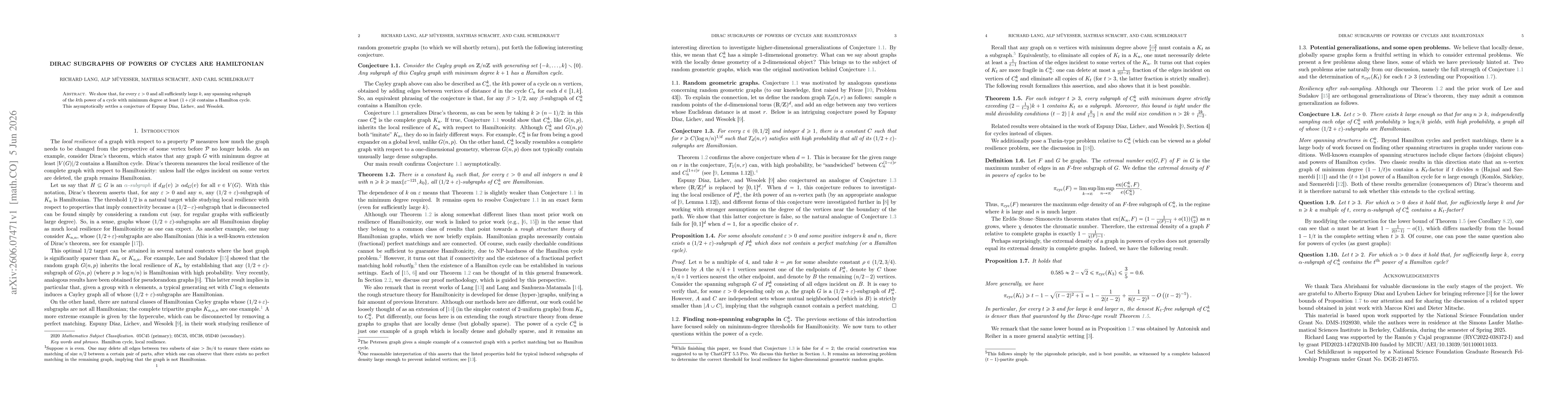 Thumbnail for Dirac subgraphs of powers of cycles are Hamiltonian