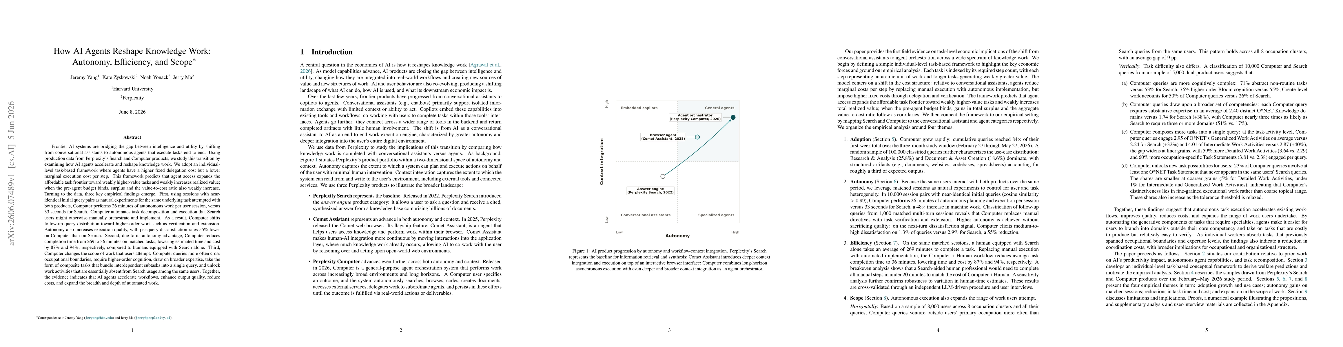 Thumbnail for How AI Agents Reshape Knowledge Work: Autonomy, Efficiency, and Scope