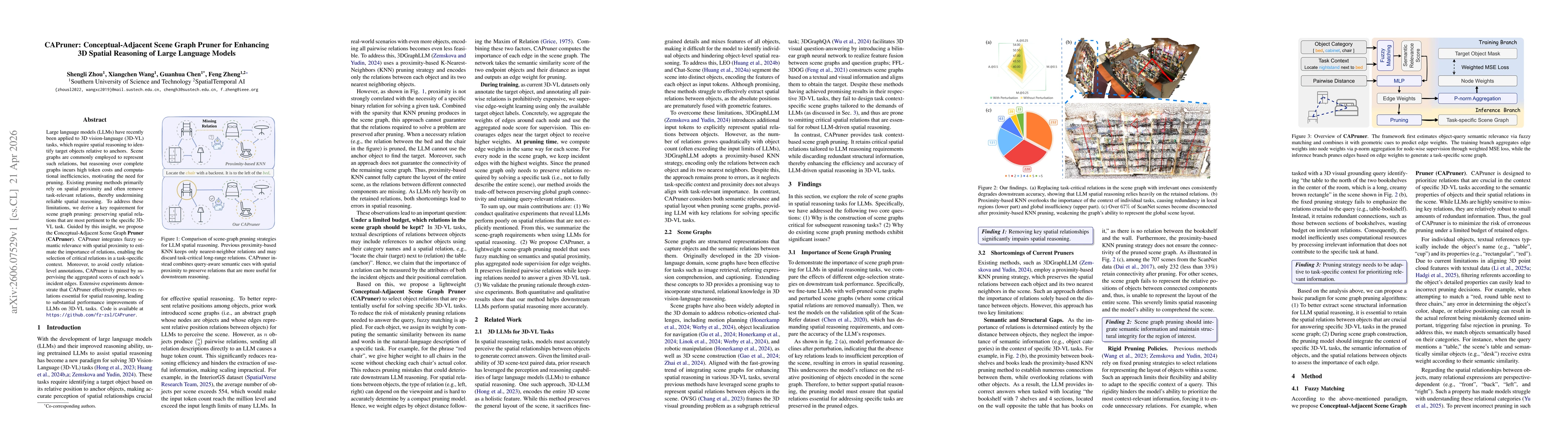 Thumbnail for CAPruner: Conceptual-Adjacent Scene Graph Pruner for Enhancing 3D Spatial Reasoning of Large Language Models