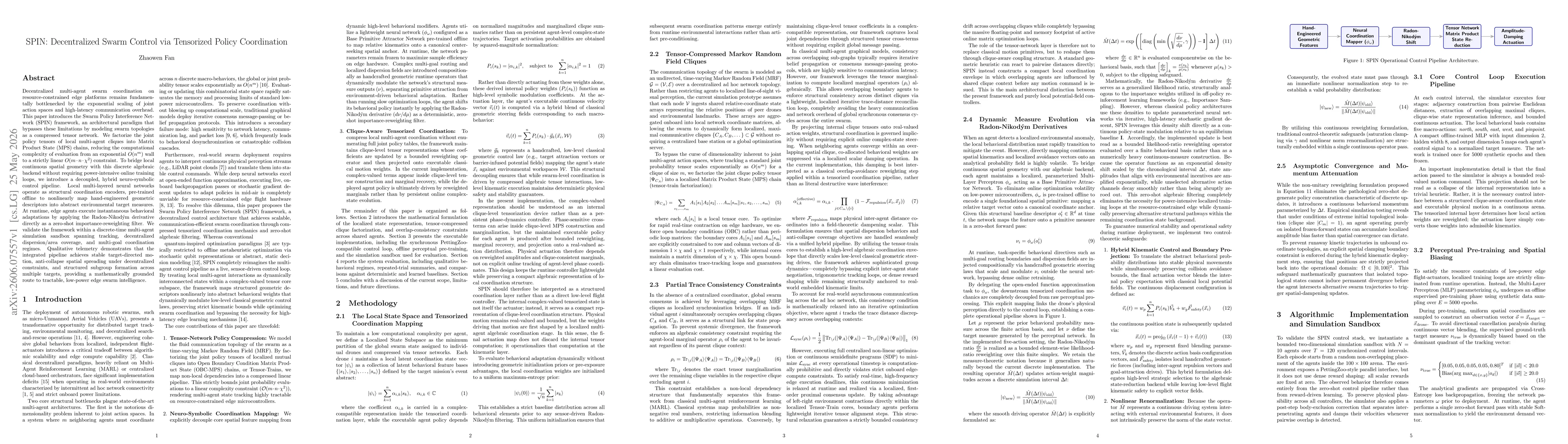 Thumbnail for SPIN: Decentralized Swarm Control via Tensorized Policy Coordination