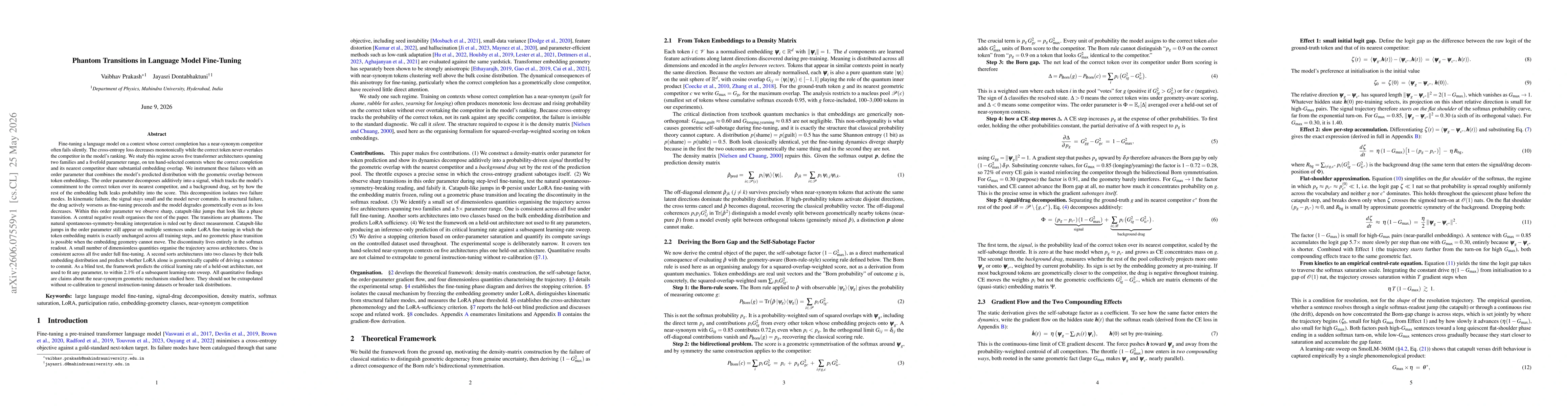 Thumbnail for Phantom transitions in language model fine-tuning