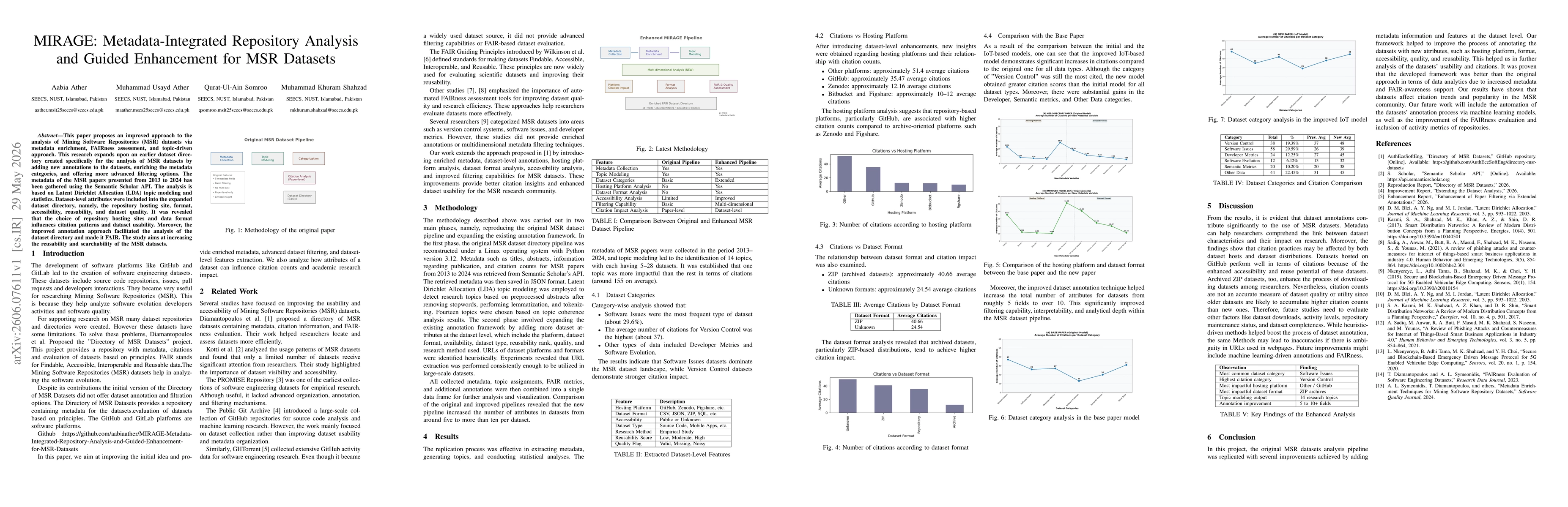 Thumbnail for MIRAGE: Metadata-Integrated Repository Analysis and Guided Enhancement for MSR Datasets