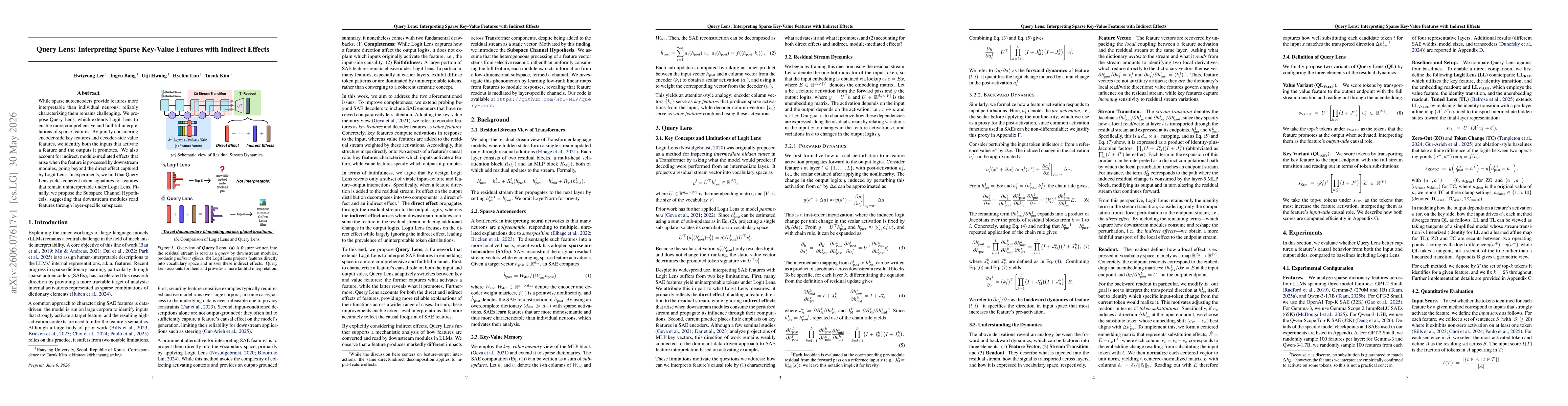 Thumbnail for Query Lens: Interpreting Sparse Key-Value Features with Indirect Effects