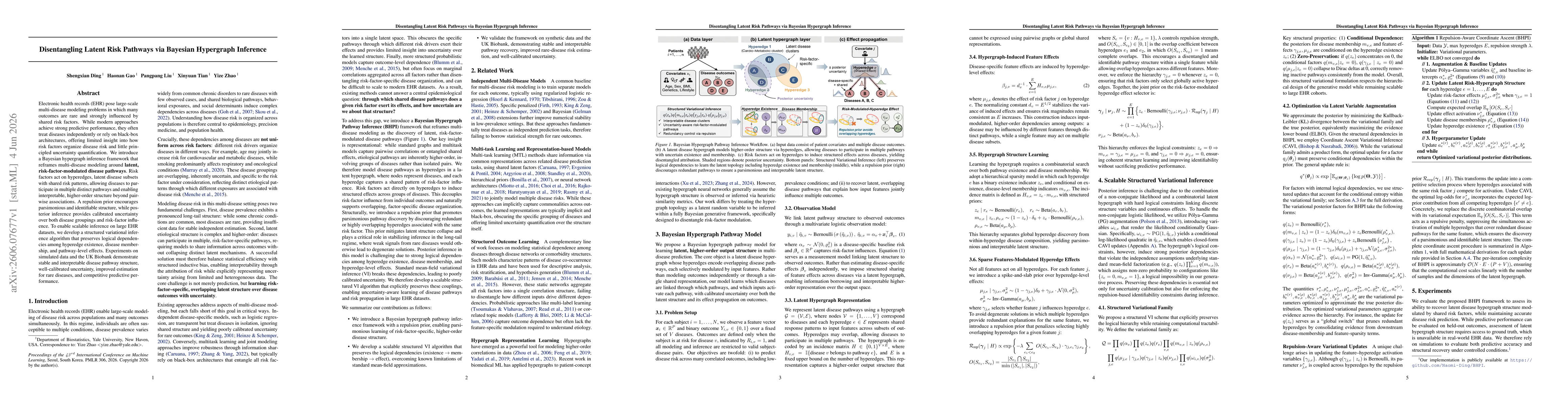 Thumbnail for Disentangling Latent Risk Pathways via Bayesian Hypergraph Inference