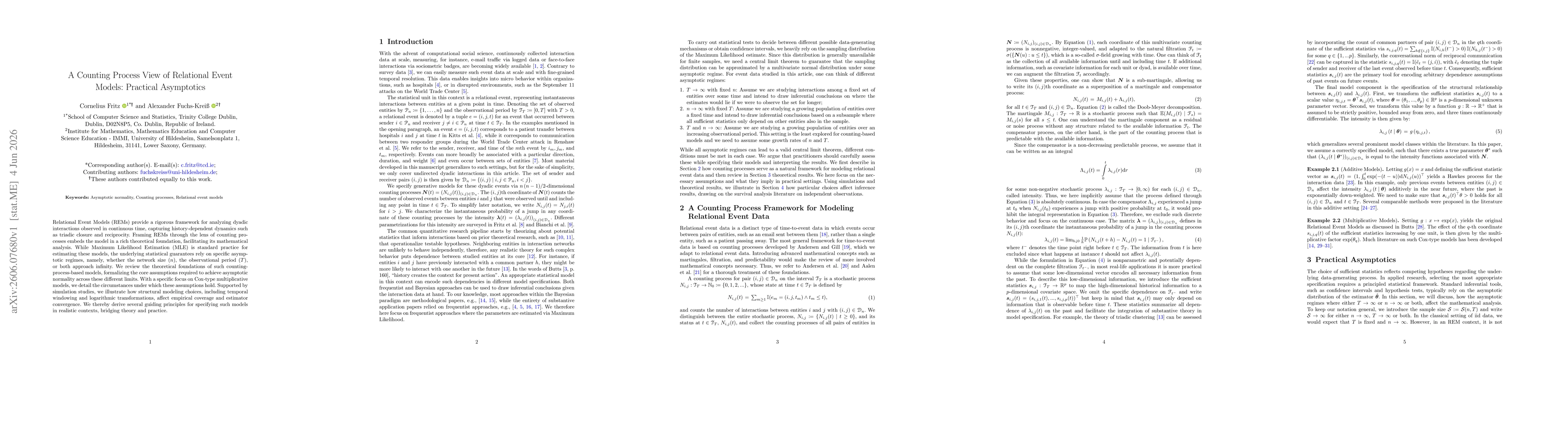 Thumbnail for A Counting Process View of Relational Event Models: Practical Asymptotics