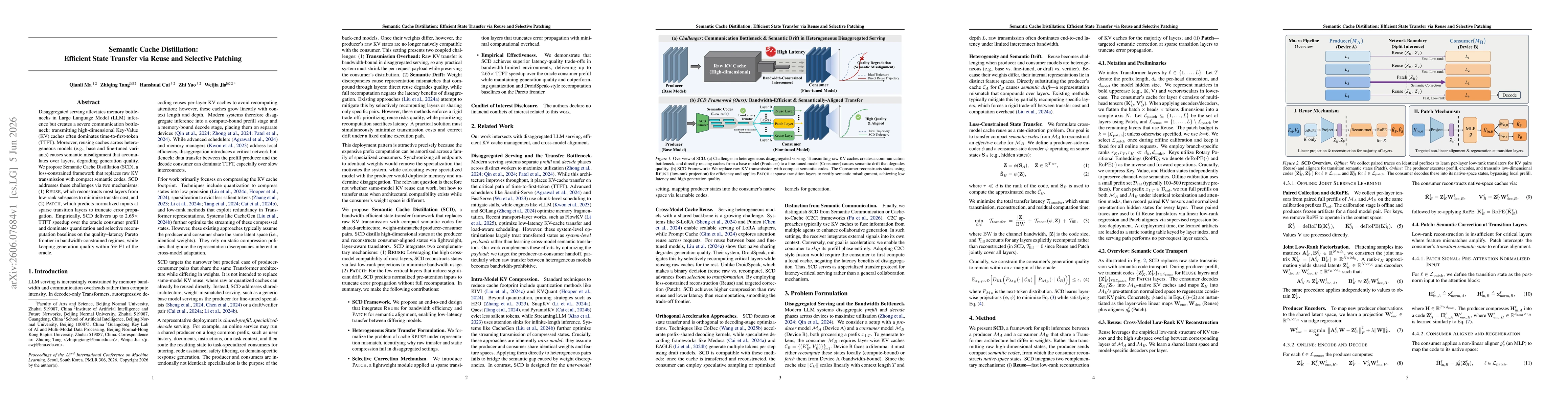 Thumbnail for Semantic Cache Distillation: Efficient State Transfer via Reuse and Selective Patching