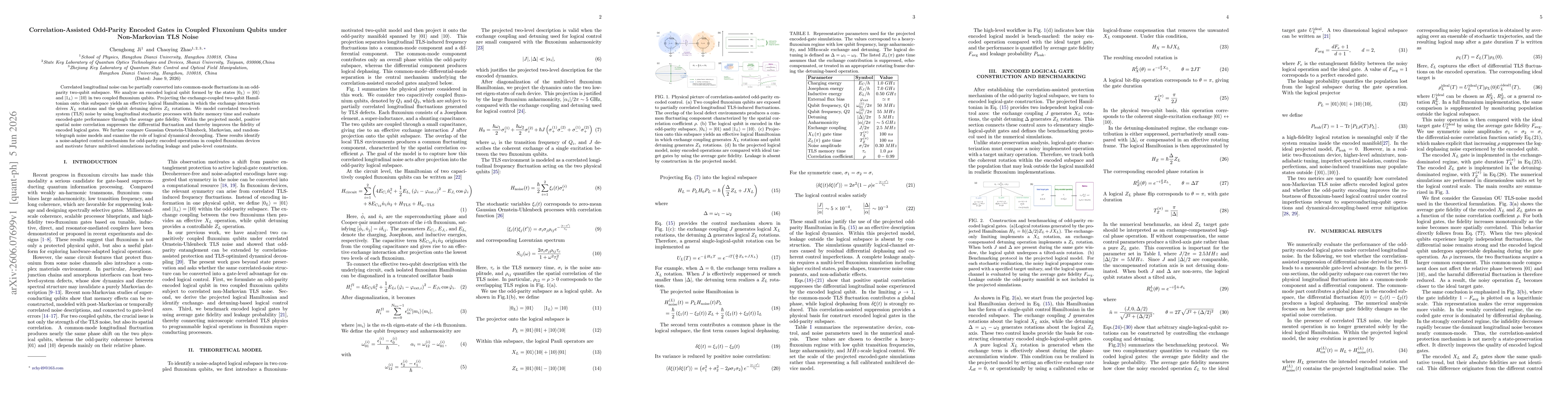 Thumbnail for Correlation-Assisted Odd-Parity Encoded Gates in Coupled Fluxonium Qubits under Non-Markovian TLS Noise