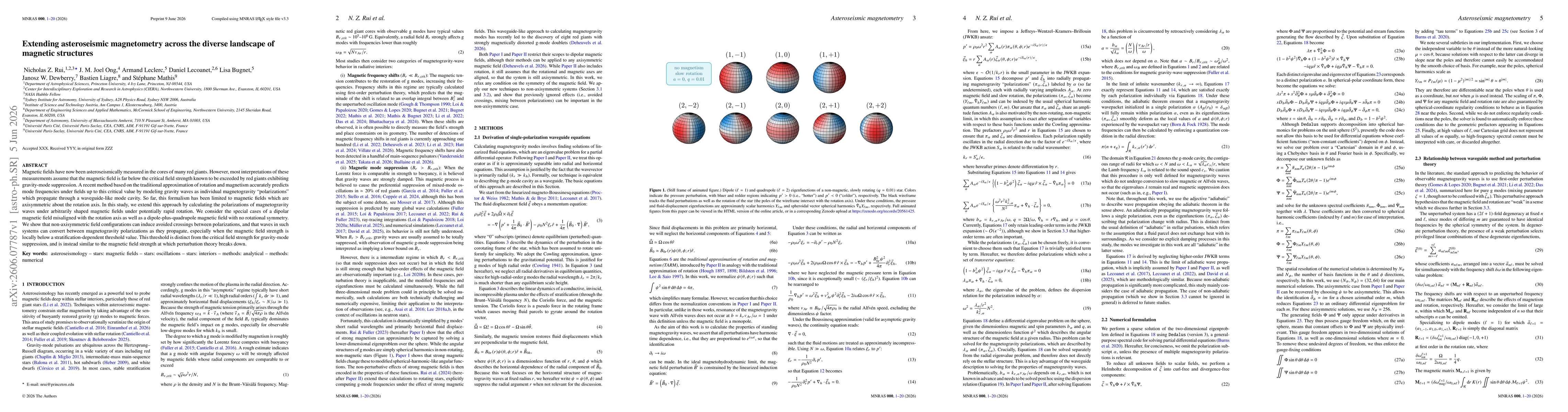 Thumbnail for Extending asteroseismic magnetometry across the diverse landscape of magnetic structures