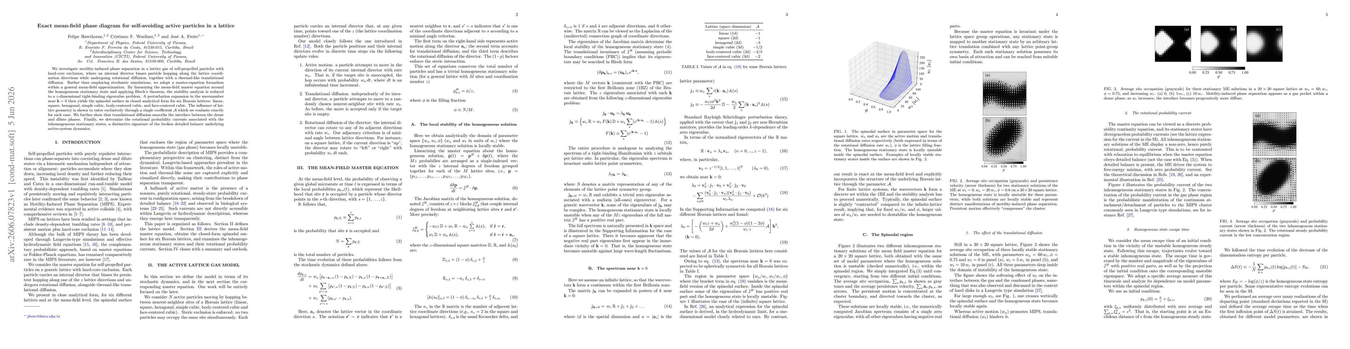 Thumbnail for Exact mean-field phase diagram for self-avoiding active particles in a lattice