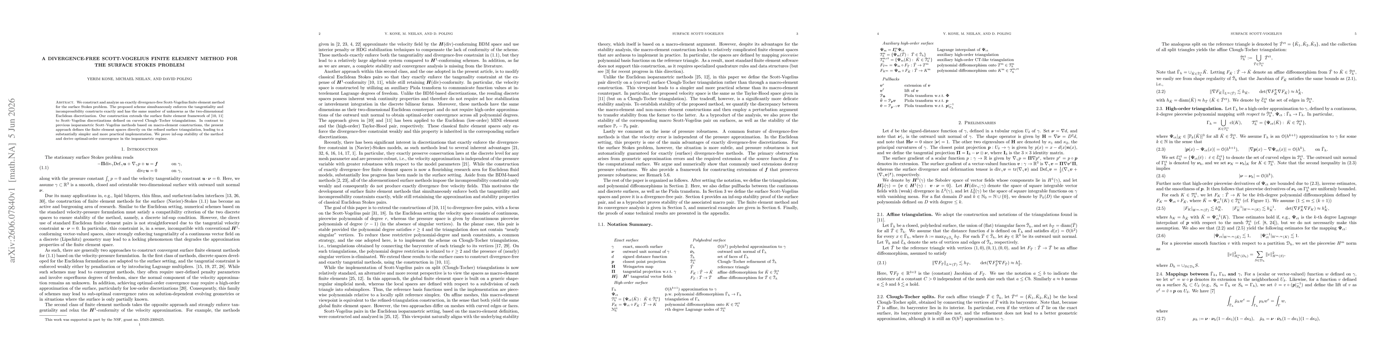 Thumbnail for A Divergence-Free Scott-Vogelius Finite Element Method for the Surface Stokes Problem