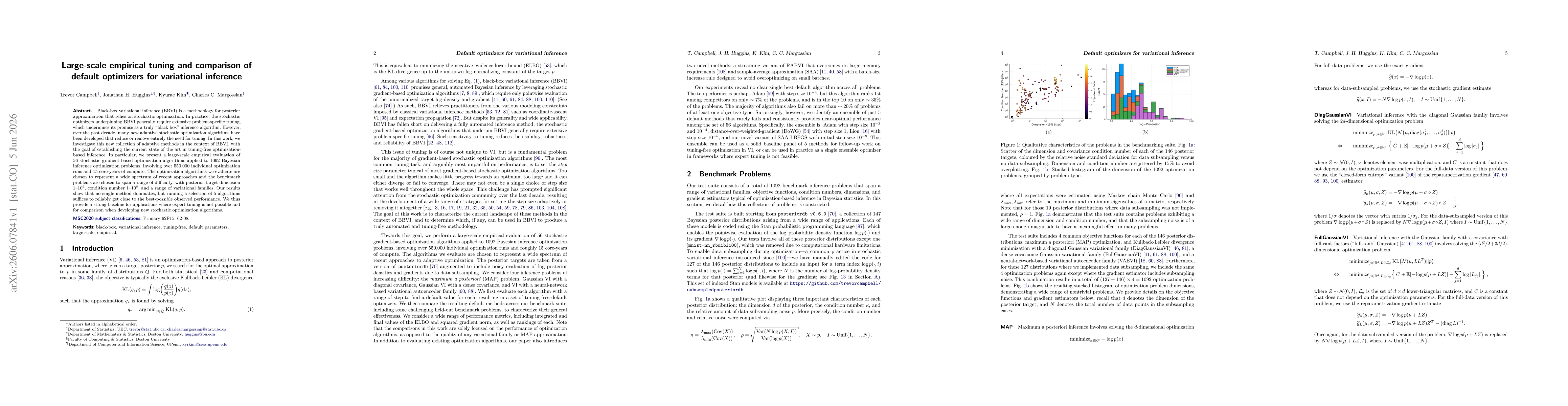 Thumbnail for Large-scale empirical tuning and comparison of default optimizers for variational inference