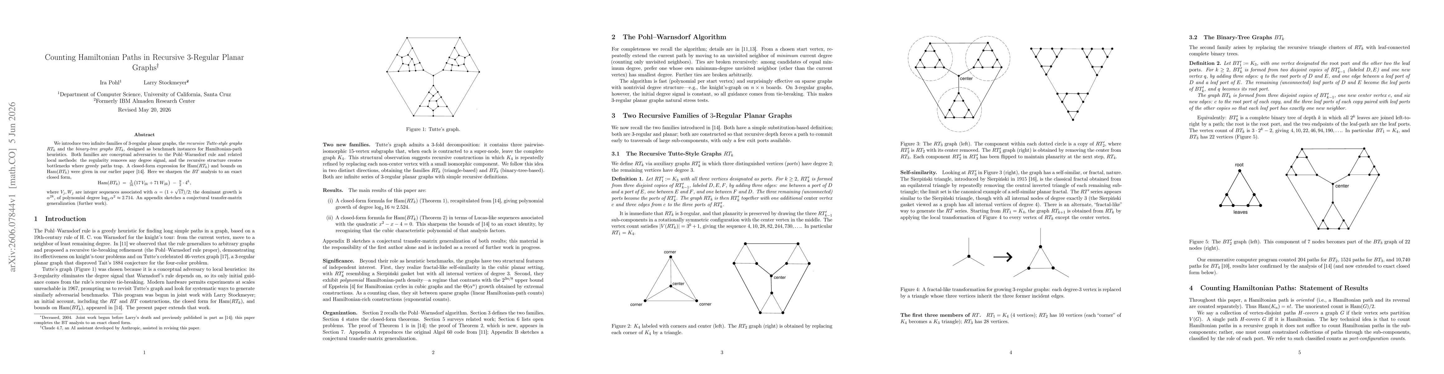 Thumbnail for Counting Hamiltonian Paths in 3-Regular Planar Graphs