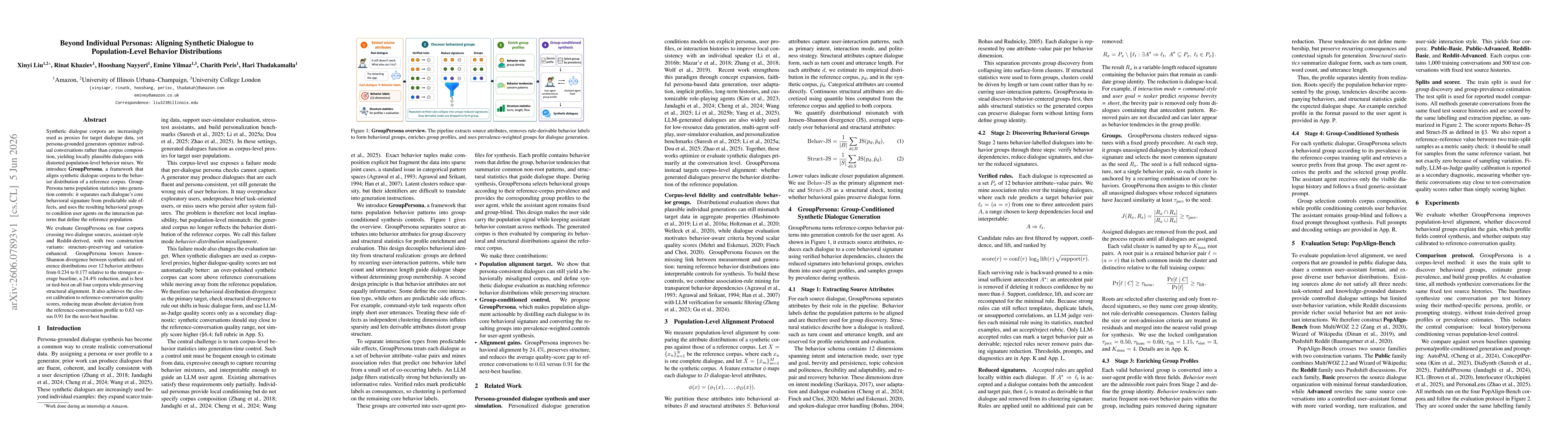 Thumbnail for Beyond Individual Personas: Aligning Synthetic Dialogue to Population-Level Behavior Distributions