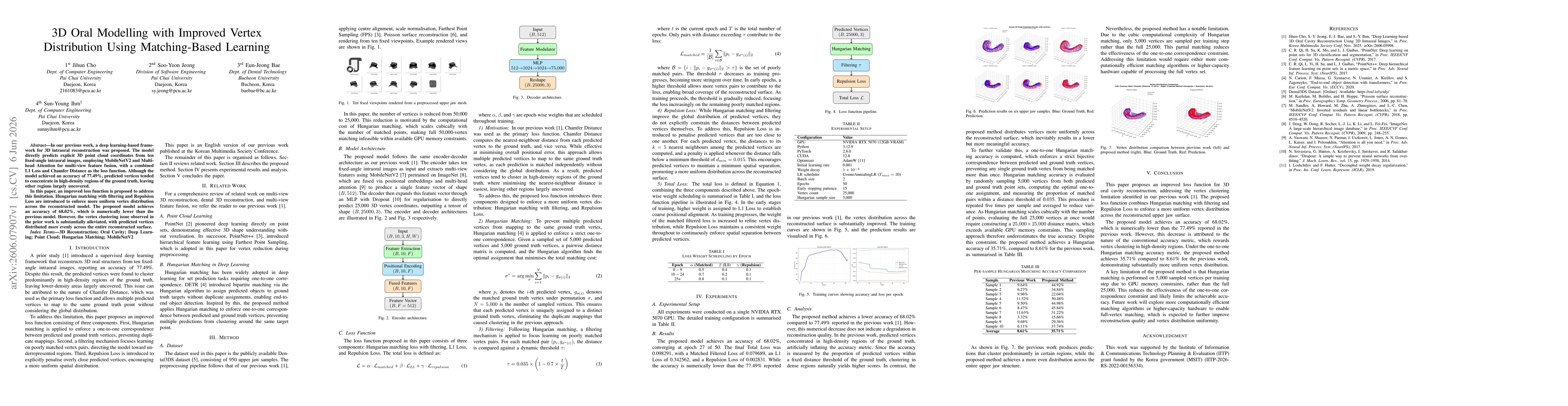 Thumbnail for 3D Oral Modelling with Improved Vertex Distribution Using Matching-Based Learning