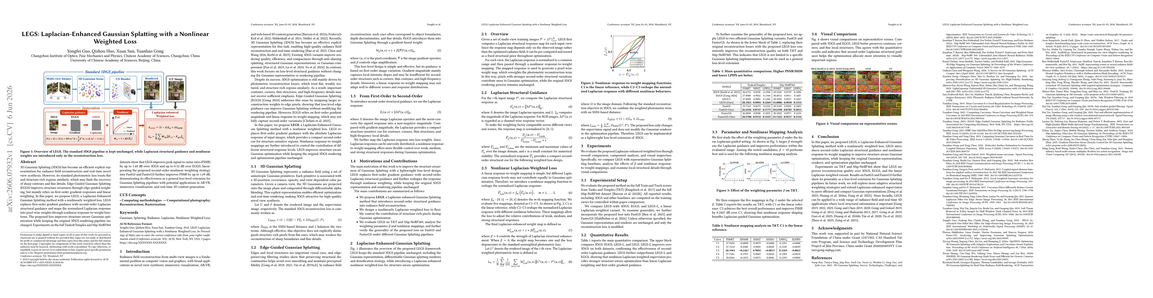 Thumbnail for LEGS: Laplacian-Enhanced Gaussian Splatting with a Nonlinear Weighted Loss