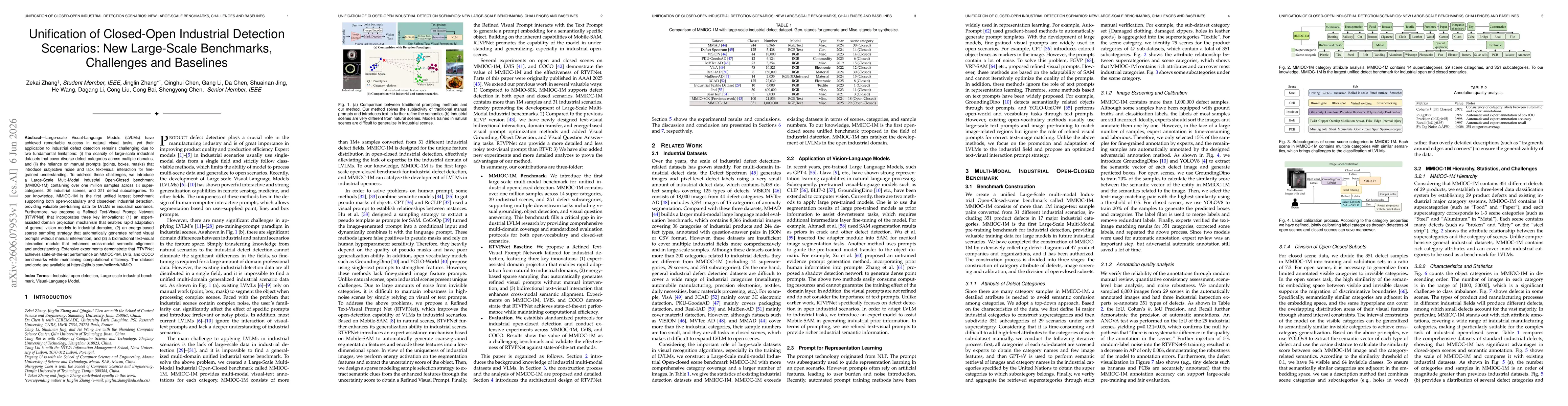 Thumbnail for Unification of Closed-Open Industrial Detection Scenarios: New Large-Scale Benchmarks,Challenges and Baselines