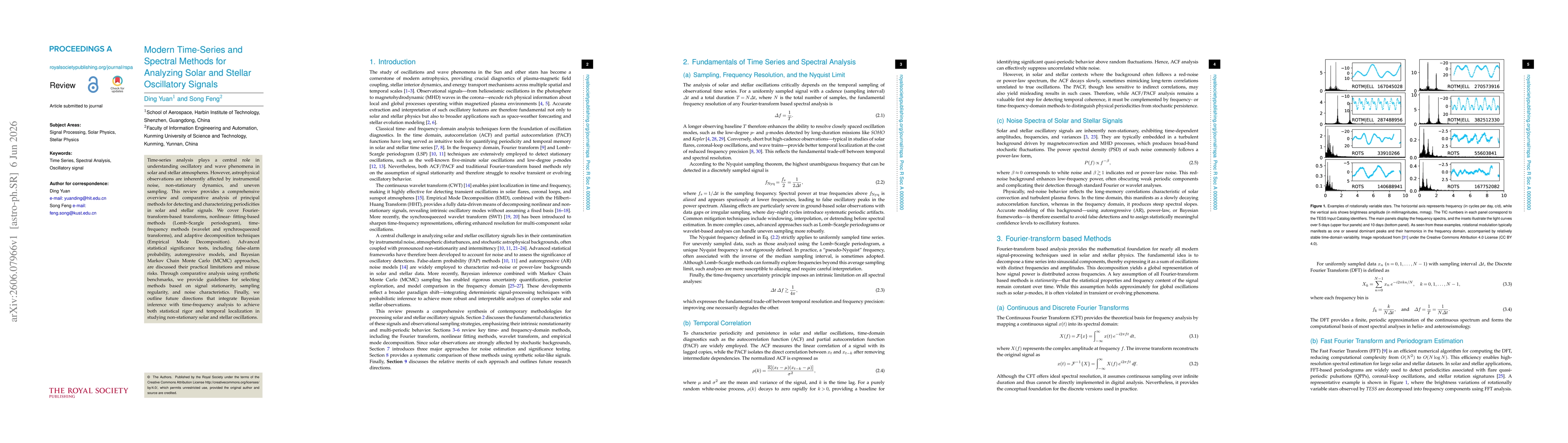 Thumbnail for Modern Time-Series and Spectral Methods for Analyzing Solar and Stellar Oscillatory Signals