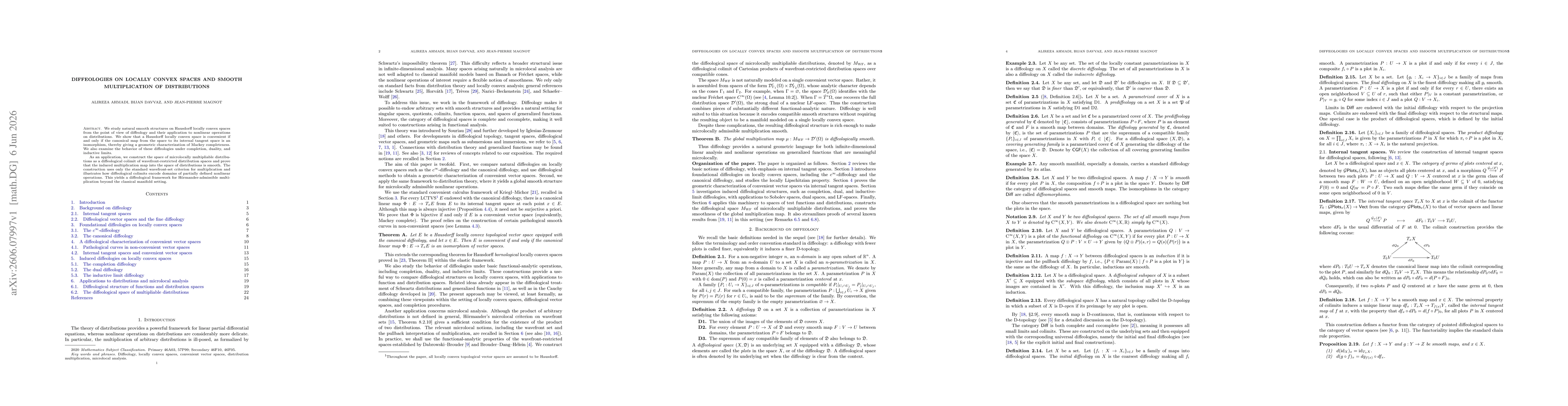 Thumbnail for Diffeologies on Locally Convex Spaces and Smooth Multiplication of Distributions
