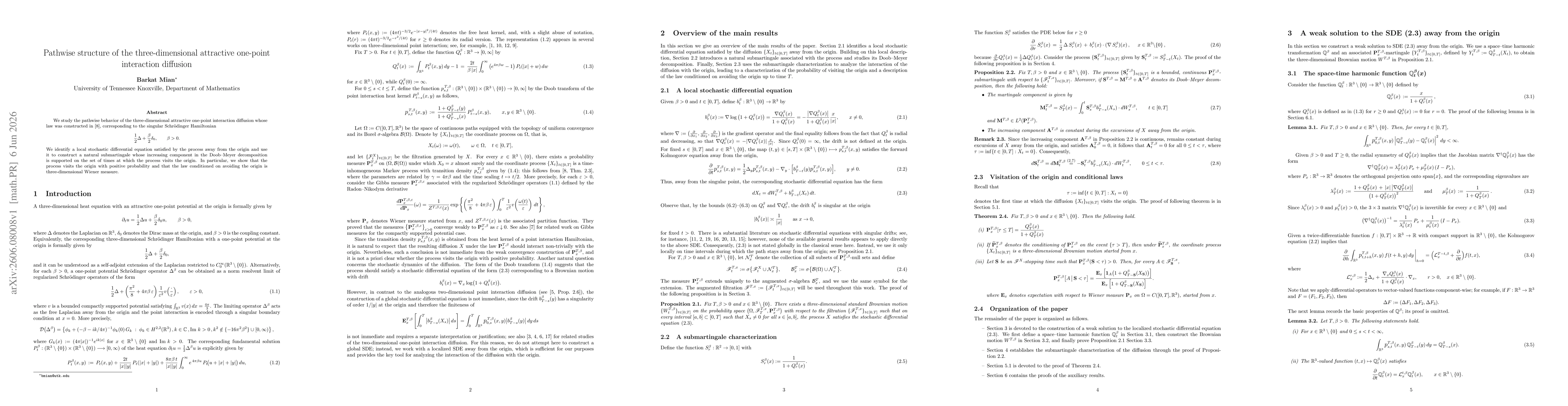 Thumbnail for Pathwise structure of the three-dimensional attractive one-point interaction diffusion
